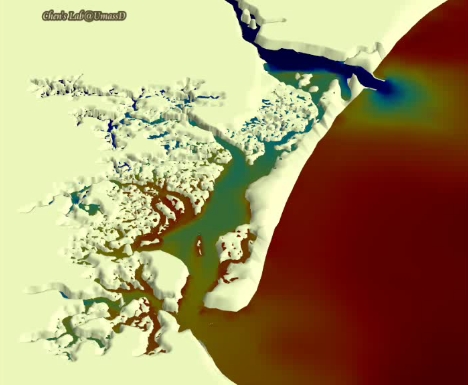 Tidal flooding & drying and surface salinity